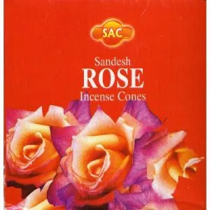 Sandesh Rose Incense Cones 22 Grams