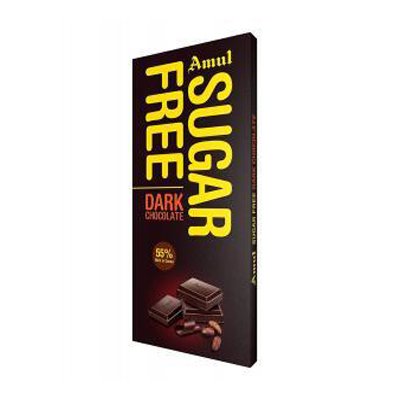 AMUL SUGAR FREE DARK CHOCLATE 150 Grams