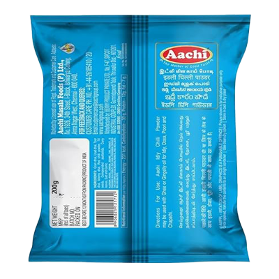 AACHI IDLY CHILLY POWDER 200 Grams - Image 2