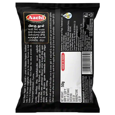 AACHI PEPPER POWDER 50 Grams - Image 2