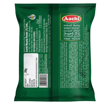 AACHI SAMBAR POWDER 200 Grams - Image 2