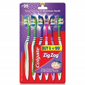 COLGATE TOOTH BRUSH ZIG ZAG 6 Pieces