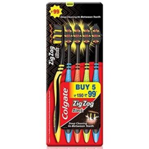COLGATE ZIGZAG (MEDIUM)BLACK BUY 5