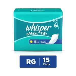 WHISPER MAXI FIT REGULAR 15 PADS