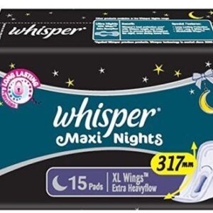 WHISPER MAXI NIGHTS 15 PADS