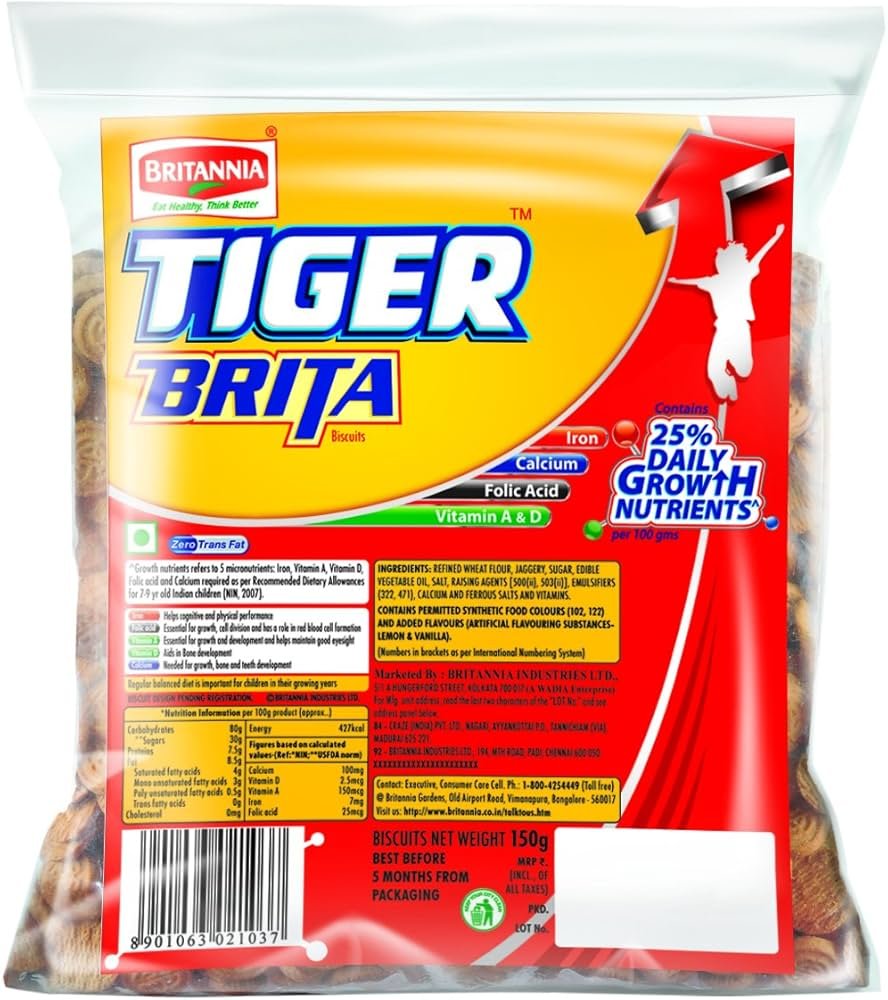 Britannia Tiger Brita 150 Grams