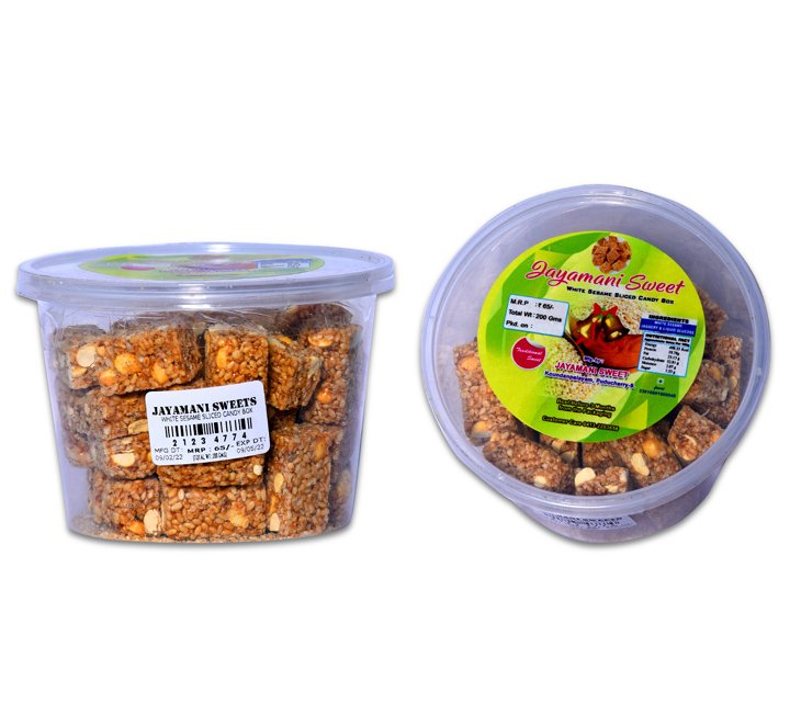 Jayamani White Sesame Sliced Candy 200 Grams