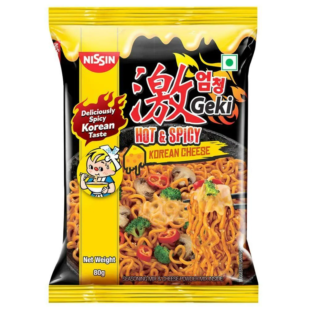 Nissin Geki Korean Cheese Noodles 80 Grams