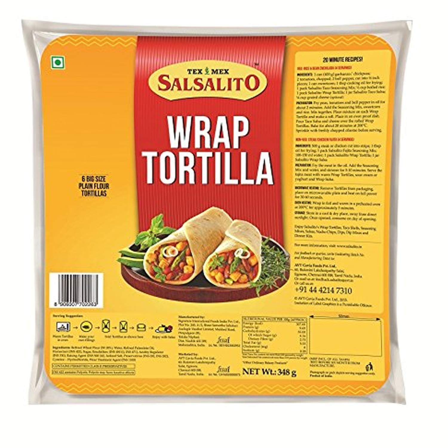 Salsalito Wrap Tortilla 348 Grams