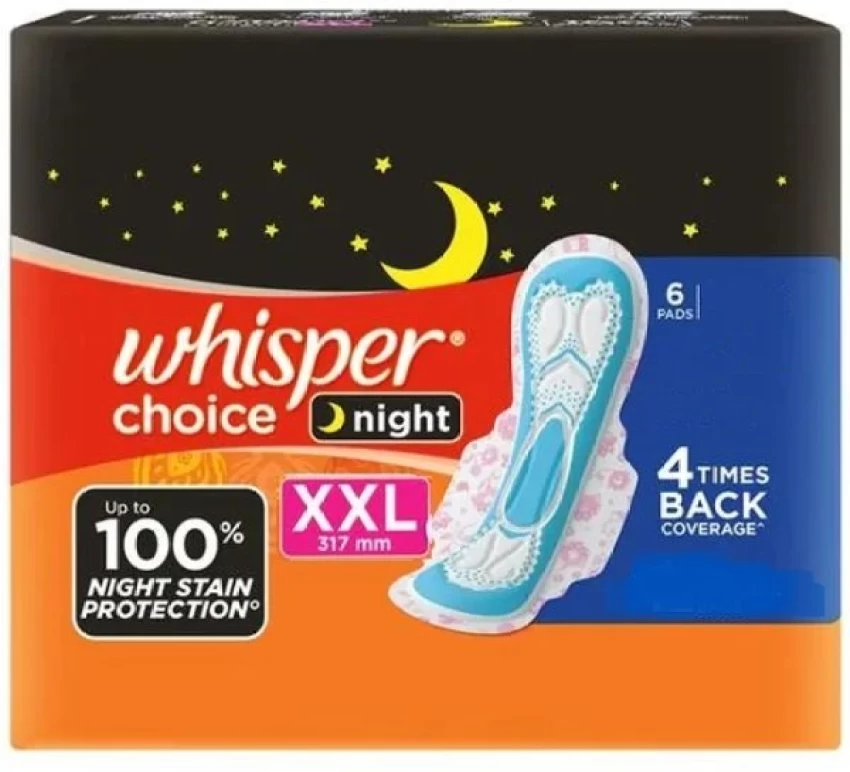 Whisper Choice Night Xxl 6 Pads