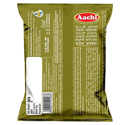 Aachi-Mutton-Masala-50-Grams-Back.png - Daily Needs Handmade Crochet Rose Online Shopping Website India