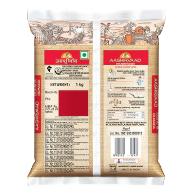 Aashirvaad-Atta-1-Kg-Back.png - Daily Needs Handmade Crochet Rose Online Shopping Website India