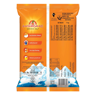 Aashirvaad-Salt-1-Kg-Back.png - Daily Needs Handmade Crochet Rose Online Shopping Website India