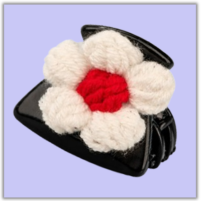 Handmade Crochet Hair Claw Clip White Return Gift Crochet Hair Claw Clip White - Daily Needs Handmade Crochet Rose Online Shopping Website India Handmade Crochet Hair Claw Clip White Return Gift Crochet Hair Claw Clip White