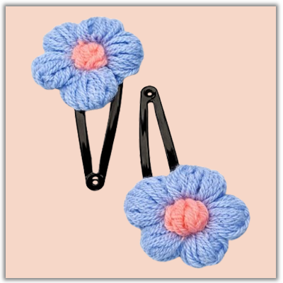 Handmade Crochet Hair Slider Blue Return Gift Crochet Hair Slider Blue - Daily Needs Handmade Crochet Rose Online Shopping Website India Handmade Crochet Hair Slider Blue Return Gift Crochet Hair Slider Blue