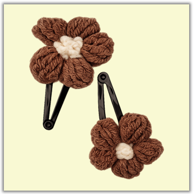 Handmade Crochet Hair Slider Brown Return Gift Crochet Hair Slider Brown - Daily Needs Handmade Crochet Rose Online Shopping Website India Handmade Crochet Hair Slider Brown Return Gift Crochet Hair Slider Brown