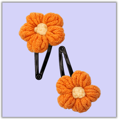 Handmade Crochet Hair Slider Orange Return Gift Crochet Hair Slider Orange - Daily Needs Handmade Crochet Rose Online Shopping Website India Handmade Crochet Hair Slider Orange Return Gift Crochet Hair Slider Orange