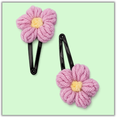 Handmade Crochet Hair Slider Pink Return Gift Crochet Hair Slider Pink - Daily Needs Handmade Crochet Rose Online Shopping Website India Handmade Crochet Hair Slider Pink Return Gift Crochet Hair Slider Pink