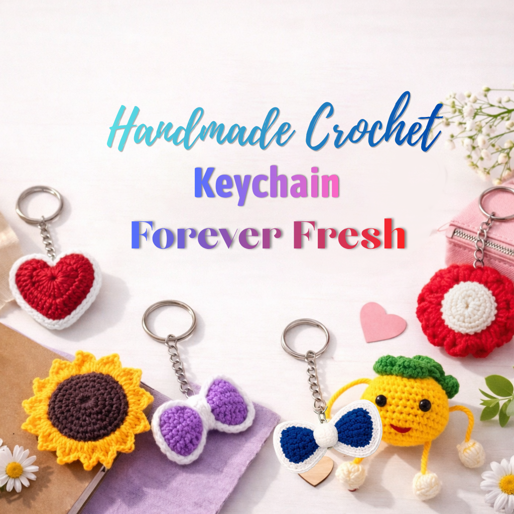 Handmade Crochet Keychains Mobile Banner