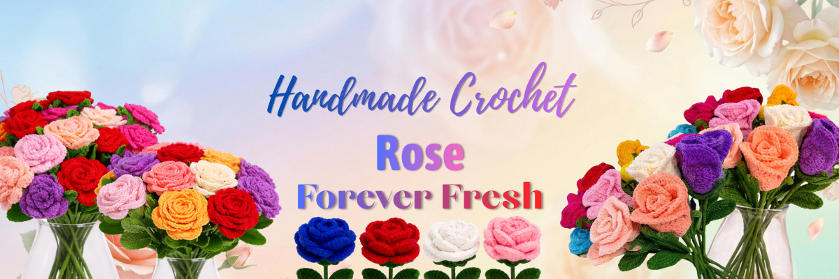 Handmade Crochet Roses Desktop banner
