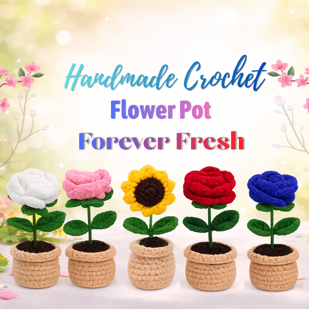 Handmade Crochet Sunflower Mobile Banner