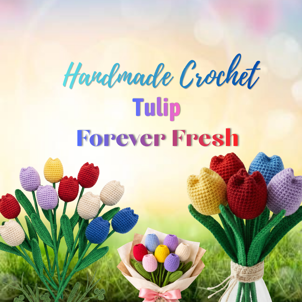 HandmadeCrochet Tulips Mobile Banner